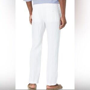 Perry Ellis 100% Linen Drawstring Casual Pants, Regular Fit(Waist Size 29-54 )